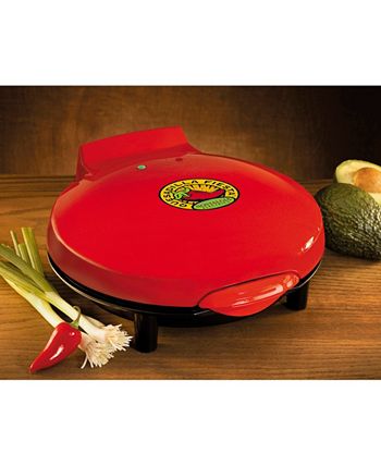 6-Wedge Electric Quesadilla Maker with Extra Stuffing Latch