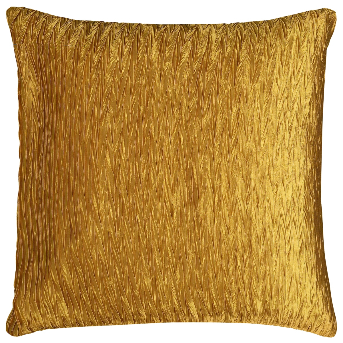 Rizzy Home Braided Solid Polyester Filled Decorative Pillow, 18" X 18" In Mustard