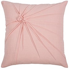 Twisted Tacked Knot Polyester Filled Decorative Pillow, 18" x 18"