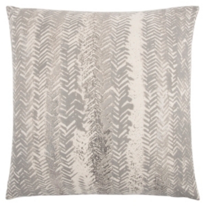 Rizzy Home Veritcal Stripe Polyester Filled Decorative Pillow, 20" X 20" In Gray