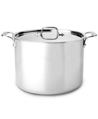 All-Clad - Stainless Steel Covered Stockpot, 12 Qt.