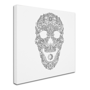 Trademark Global Filippo Cardu 'forest Skull' Canvas Art, 14" X 14" In Open Misce