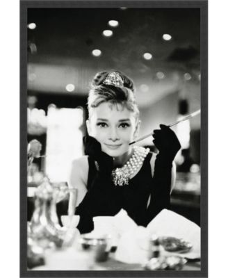Amanti Art - Audrey Hepburn Breakfast at Tiffany's- 25x37 Framed Art Print