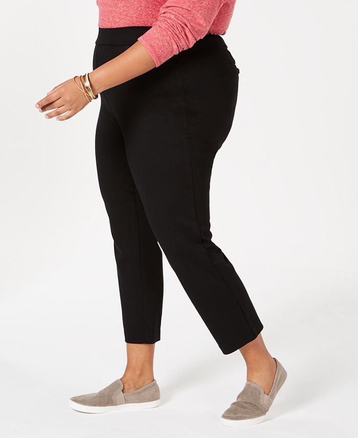 Style & Co Plus Size Pull-On Cropped Pants, Created for Macy's - Macy's
