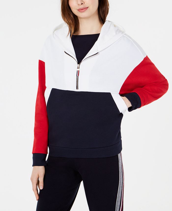 Tommy Hilfiger Colorblock Half-Zip Top, Created for Macy's - Macy's