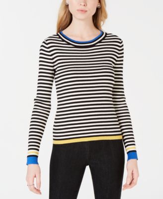 Maison Jules - Striped Ribbed-Knit Sweater