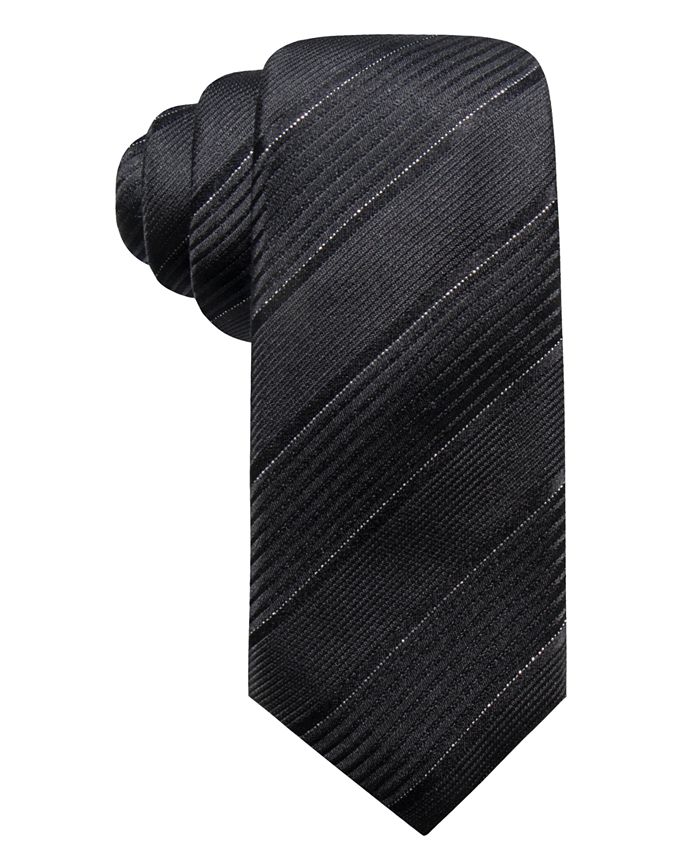 Alfani Men's Whittier Slim Stripe Silk Tie, Created for Macy's - Macy's
