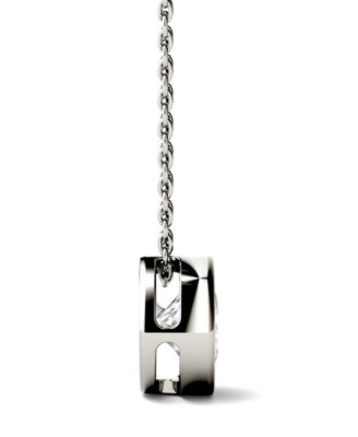 Moissanite Bezel Solitaire Pendant (1 ct. t.w. Diamond Equivalent) in 14k White or Yellow Gold