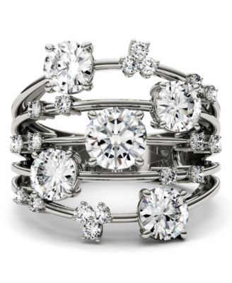 Moissanite Galaxy Fashion Ring (3-1/8 ct. t.w. Diamond Equivalent) in 14k White Gold