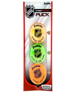 Franklin Sports Nhl Street Hockey Puck Combo 3-pack In Multi