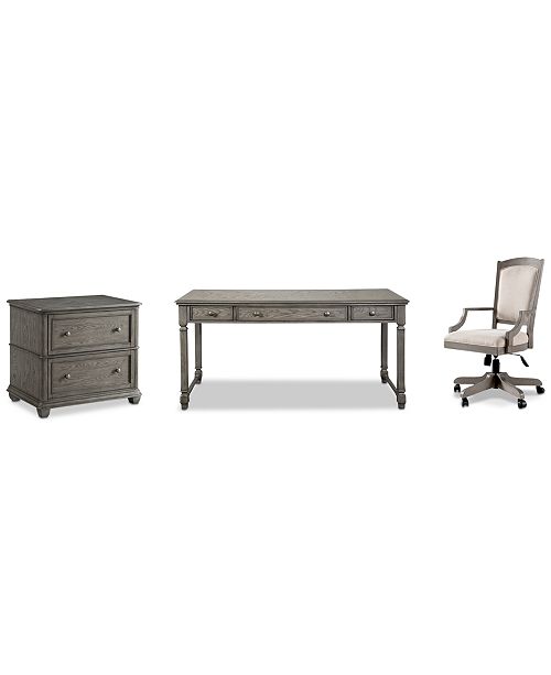 Furniture Sloane Home Office 3 Pc Set Writing Desk Lateral