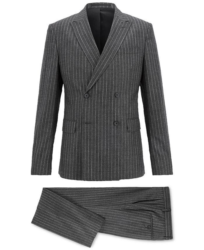 Hugo Boss BOSS Men's Double-Breasted Pinstripe Suit - Macy's