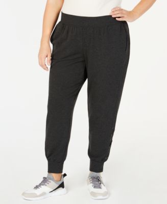 Ideology Plus Size Lace-Up Joggers, Created for Macy's - Macy's