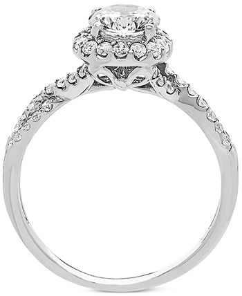 Arabella swarovski zirconia halo pendant necklace in sterling silver new arrivals