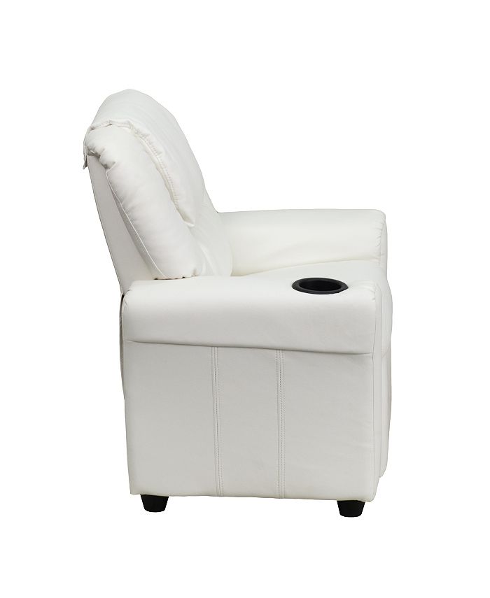 Contemporary vinyl kids recliner with cup hotsell holder and headrest flash furniture