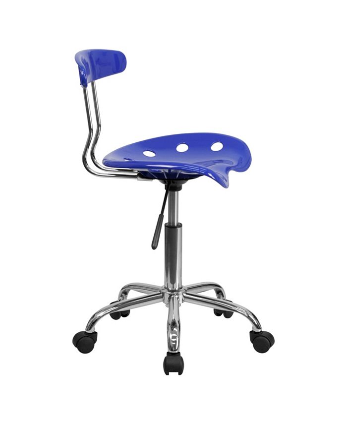 Flash Furniture Vibrant Nautical Blue And Chrome Swivel Task Chair With