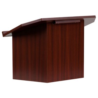 Flash Furniture Foldable Tabletop Lectern In Mahogany
