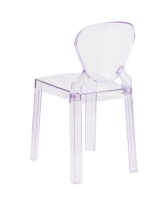 Flash Furniture Ghost Chair With Tear Back In Transparent Crystal Macy's
