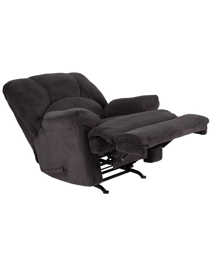 Flash Furniture Contemporary Feel Good Slate Microfiber Rocker Recliner ...