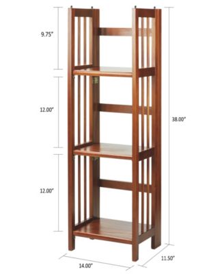 3 - Shelf Folding Bookcase 14" Wide