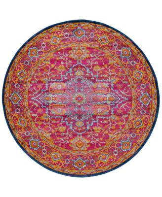 Livabliss - Harput HAP-1009 Garnet 5'3" Round Area Rug