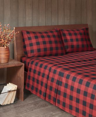 Printed Cotton Flannel 4-Pc. Sheet Set, Cal King