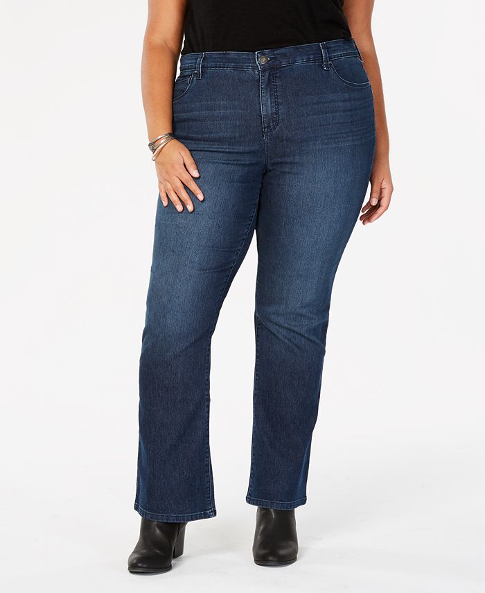 plus size high waisted jeans tummy control