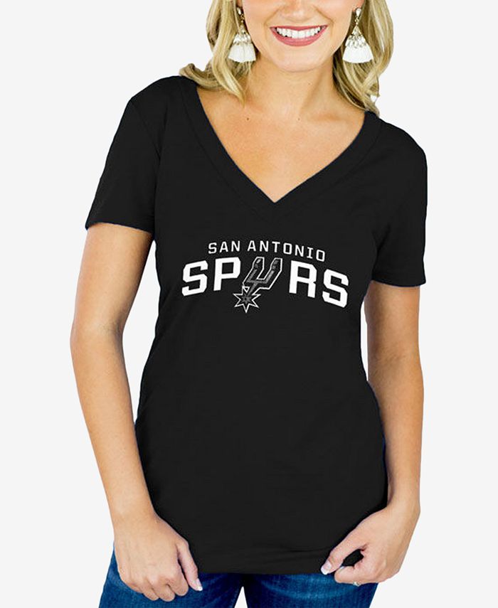 Gameday Couture Women's San Antonio Spurs Sequin Wordmark T-Shirt
