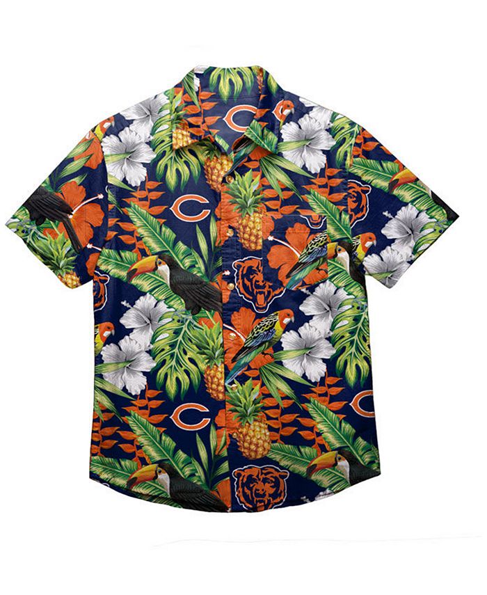 Forever Collectibles Men's Chicago Bears Floral Camp Shirt - Macy's