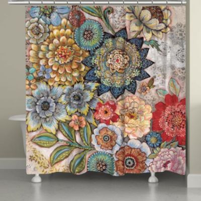 Boho Bouquet Shower Curtain, 71" x 72"