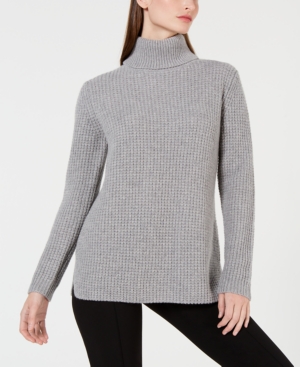 image of Calvin Klein Cashmere Textured Turtleneck Sweater