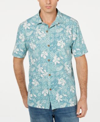 Tommy Bahama Men's Big & Tall Tahitian Tiles Hawaiian Shirt - Macy's