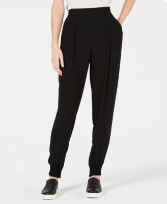 Eileen Fisher - Silk Slouchy Cuffed Ankle Pants