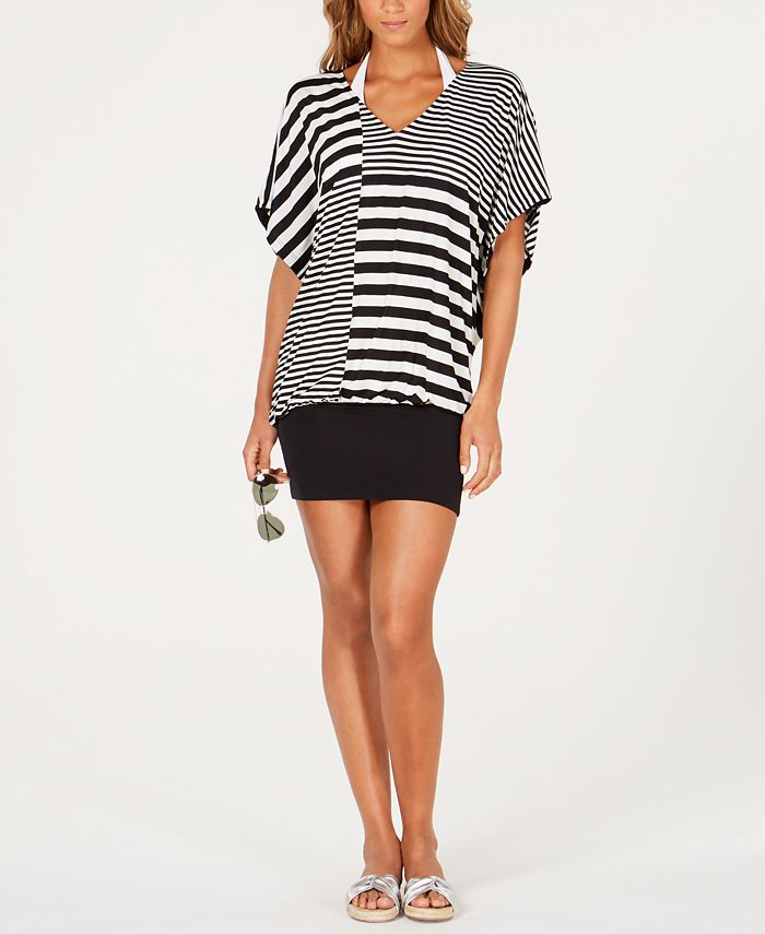 Michael Kors Striped Cover-Up Dress & Reviews - Swimsuits & Cover-Ups ...
