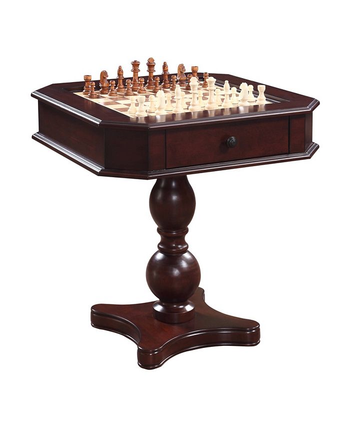 Blue Wave fortress Chess, Checkers, Backgammon Pedestal Game Table and ...