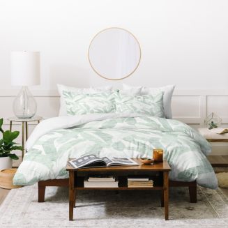 Deny Designs Holli Zollinger Banana Leaf Light Queen Duvet Set - Macy's