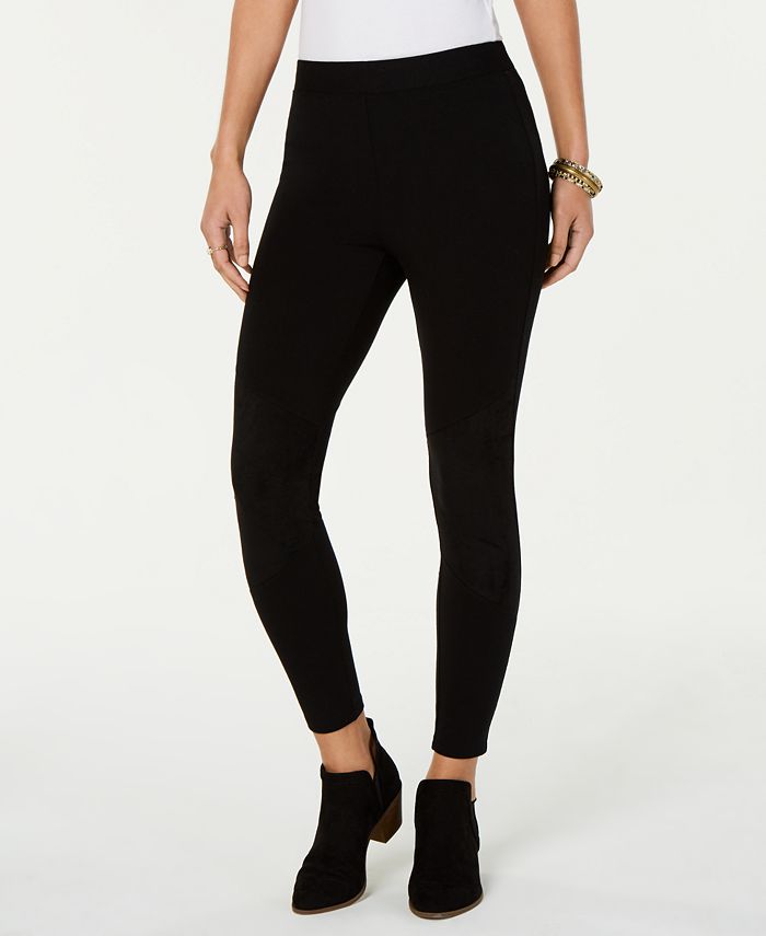 Style & Co Faux-Suede Blocked Leggings, Created for Macy's - Macy's
