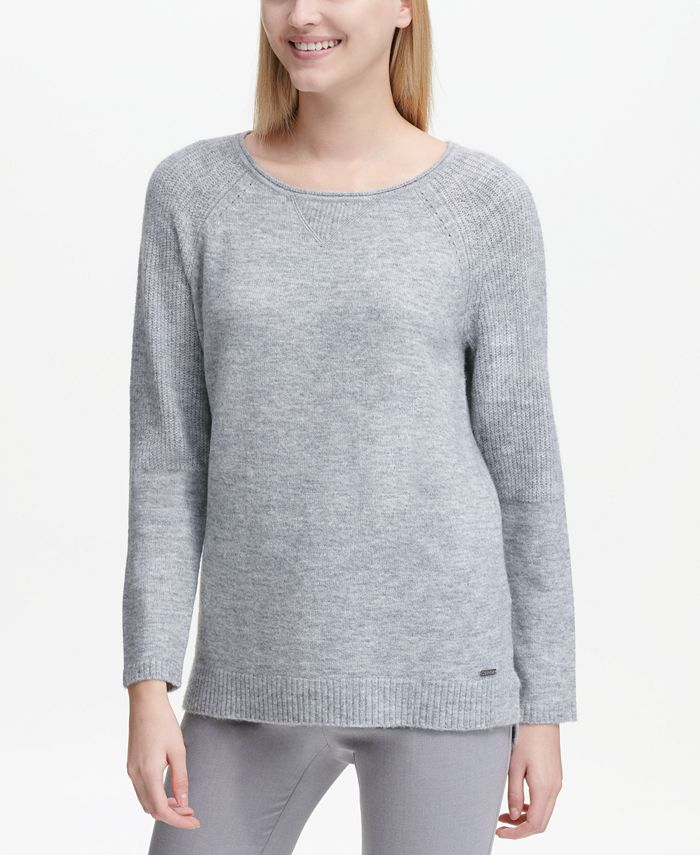 Calvin Klein Cozy Crewneck Sweater - Macy's