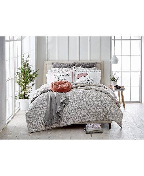 Martha Stewart Collection CLOSEOUT! Geo Clip Bedding Collection, Created for Macy&#39;s & Reviews ...