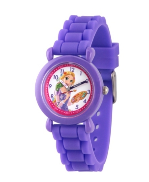 Disney Princess Rapunzel Girls' Purple Plastic Time Teacher Watch