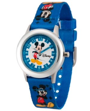 Disney Mickey Mouse Boys' Stainless Steel Time Teacher Watch