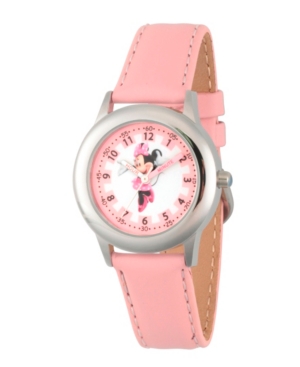 Disney Minnie Mouse Girls' Stainless Steel Time Teacher Watch