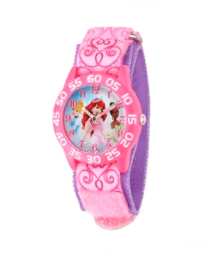 Disney Princess Girls' Pink Plastic Time Teacher Watch