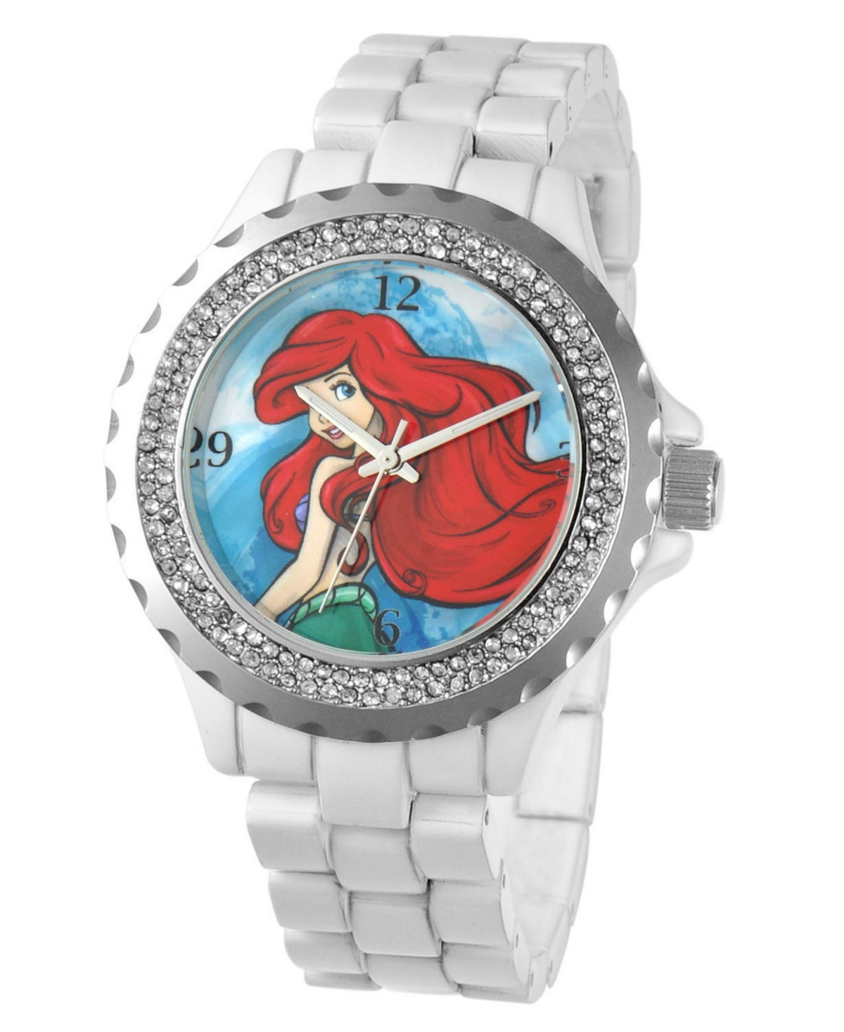 Disney Ariel Women's Enamel Spark White Alloy Watch - White