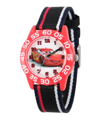 Disney Cars Boys' Red Plastic Time Teacher Watch - Macy's