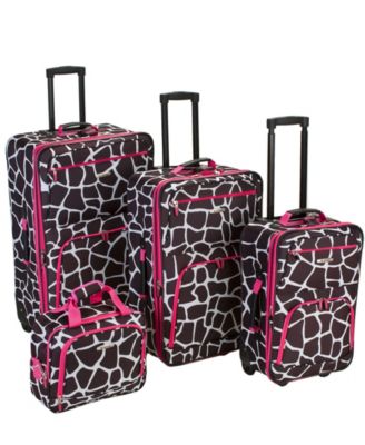 rockland pink luggage