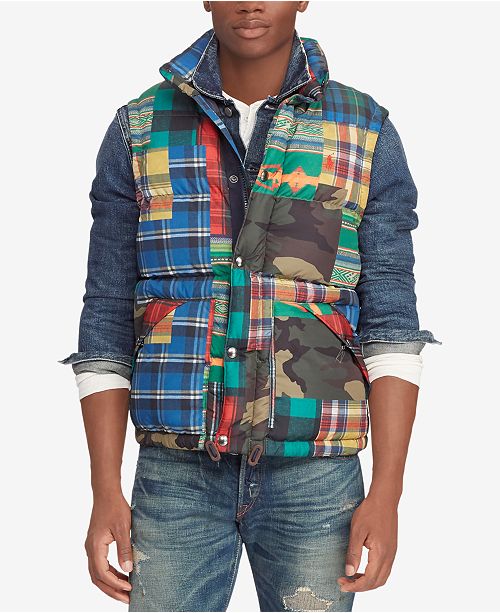 ralph lauren patchwork fleece jogger