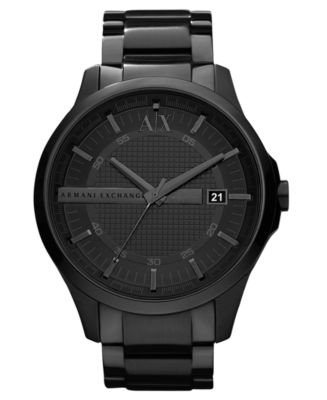 A|X Armani Exchange Watch, Men's Black Ion Plated Stainless Steel Bracelet  46mm AX2104 & Reviews - All Watches - Jewelry & Watches - Macy's