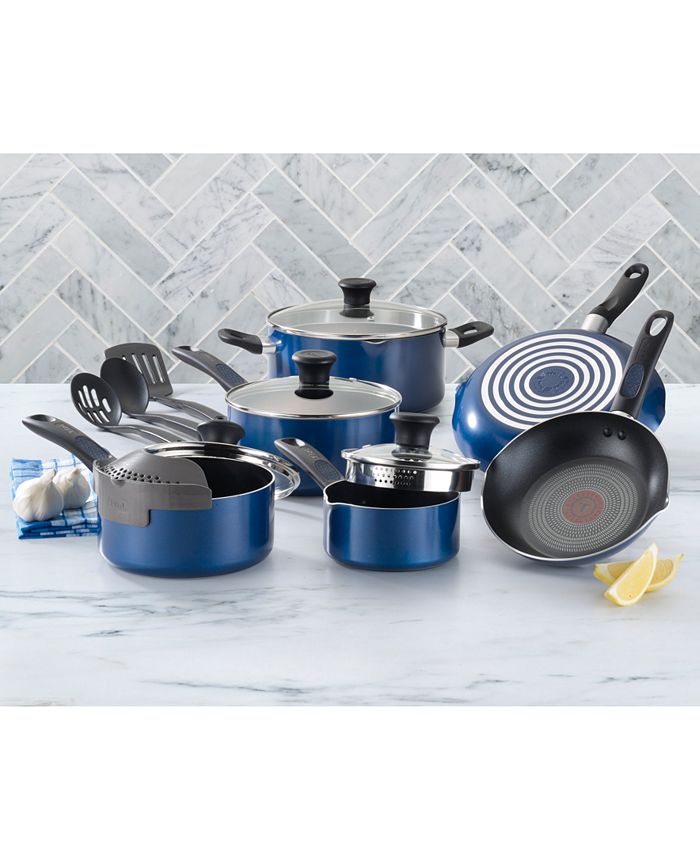 SereneLife 15 Piece Pots and Pans Non Stick Chef Kitchenware Cookware Set,  Blue, 1 Piece - Baker's