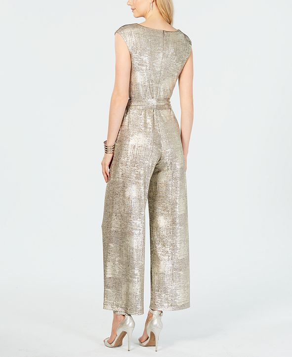Connected Metallic Cowlneck Jumpsuit & Reviews Jumpsuits & Rompers